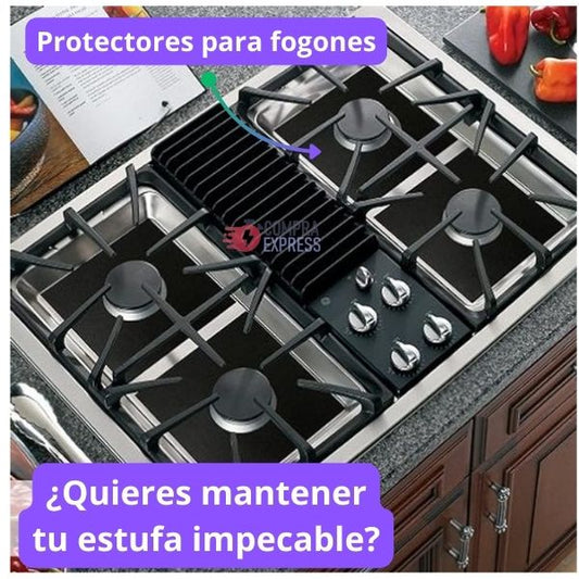 EstufaLimpia™ Protectores para fogones x 4. Dile adiós a la estufa sucia!