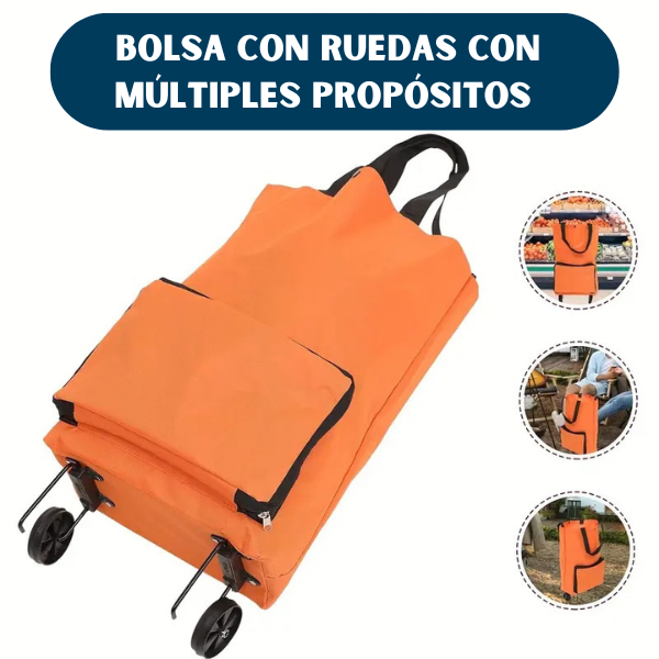 EzyCart® Bolsa de Mercado con Ruedas