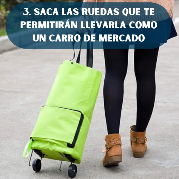 EzyCart® Bolsa de Mercado con Ruedas